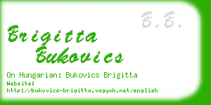 brigitta bukovics business card